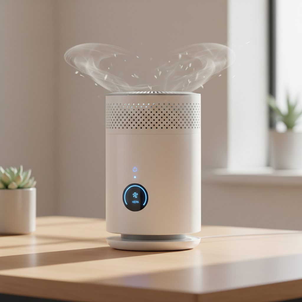 Mini Desktop Air Purifier Portable Air Purifier Household Air Cleaner With HEPA Filter Air Freshener Odor Remover Air Cleaner